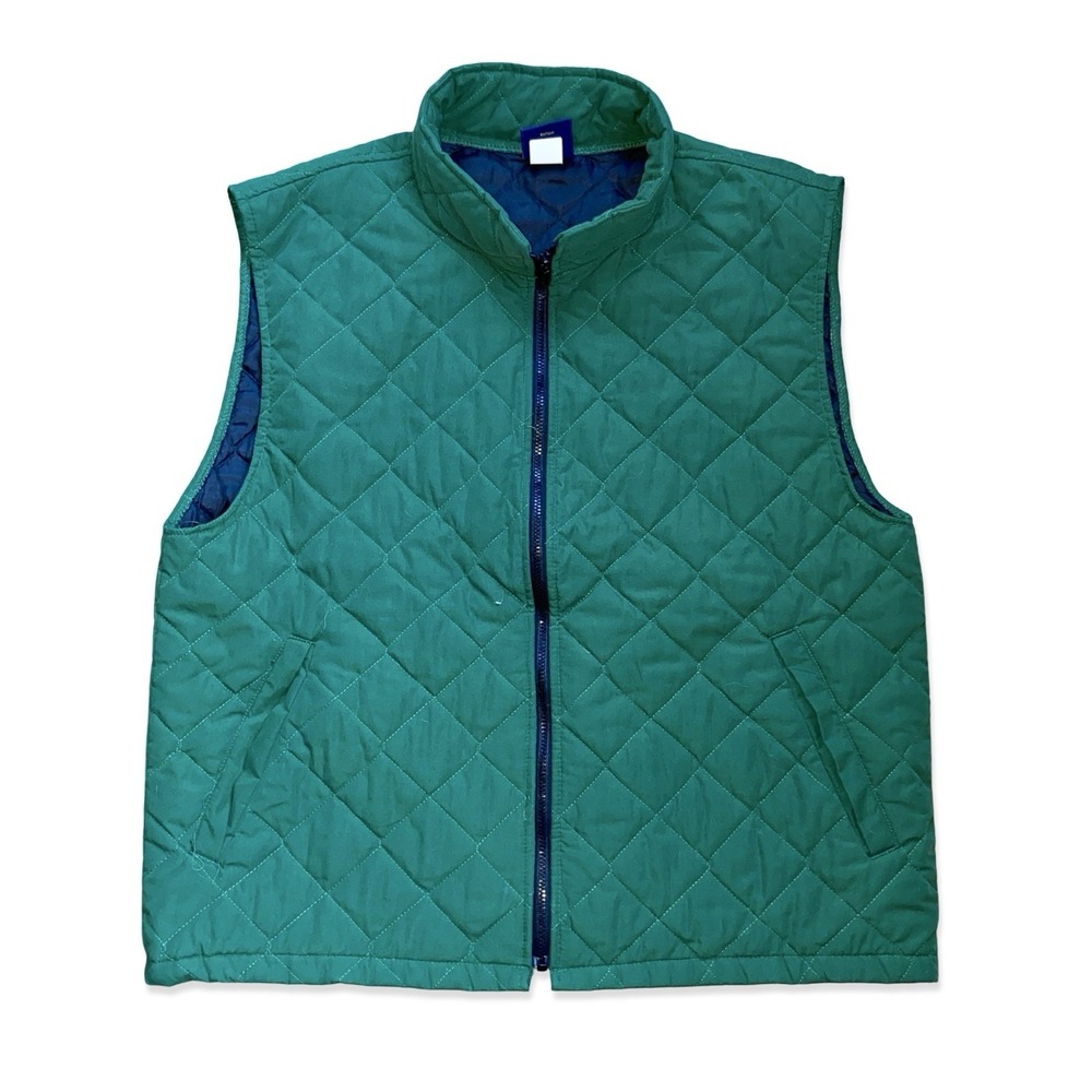 Vintage Hilton Active Apparel Insulated Vest Full Zip Men's L Quilted USA Made